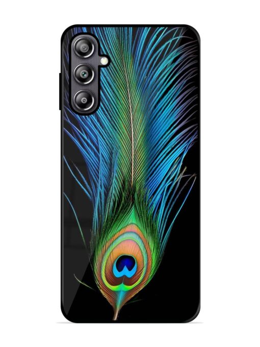 Peacock Feather Glossy Metal TPU Phone Cover for Samsung Galaxy F54 (5G)