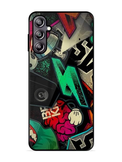 Graffiti Art Glossy Metal Phone Cover for Samsung Galaxy F54 (5G)