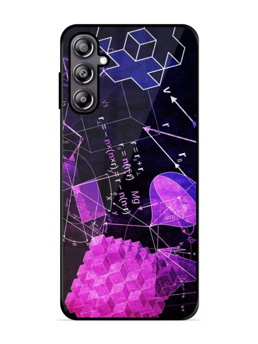 Math Physics Formula Art Glossy Metal Phone Cover for Samsung Galaxy F54 (5G) Zapvi