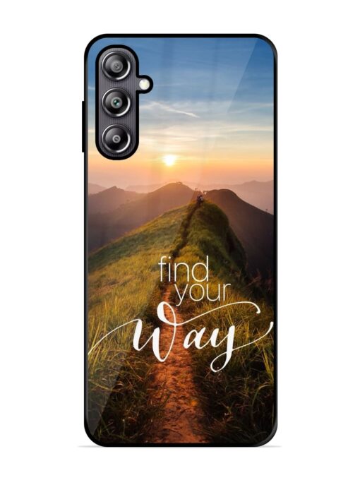 Find Your Way Glossy Metal Phone Cover for Samsung Galaxy F54 (5G) Zapvi