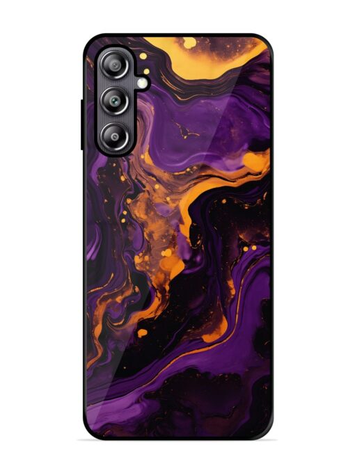 Painting Of A Purple Glossy Metal Phone Cover for Samsung Galaxy F54 (5G) Zapvi