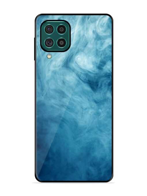 Blue Smoke Art Glossy Metal Phone Cover for Samsung Galaxy F62