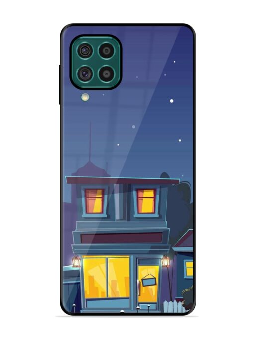 Vector Night House Glossy Metal Phone Cover for Samsung Galaxy F62