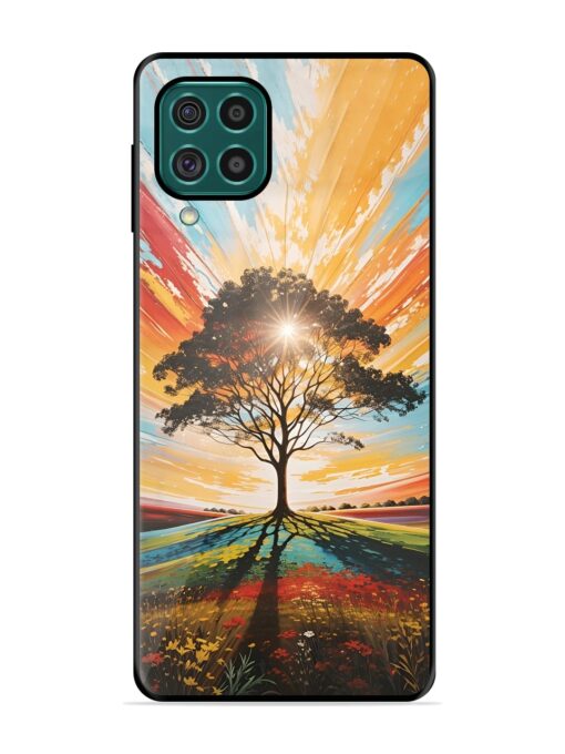 Abstract Tree Colorful Art Glossy Metal Phone Cover for Samsung Galaxy F62