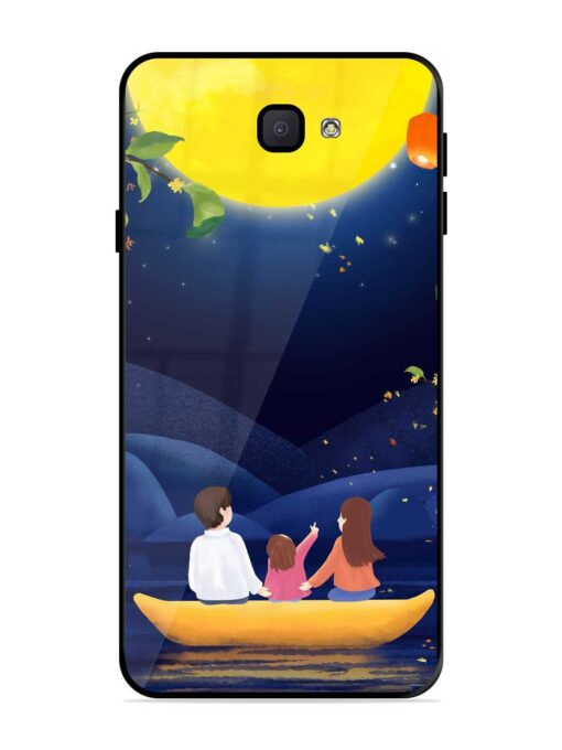 Happy Family And Beautiful View Glossy Metal Phone Cover for Samsung Galaxy J7 Prime