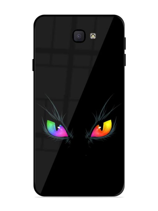 Cat Eyes Glossy Metal Phone Cover for Samsung Galaxy J7 Prime