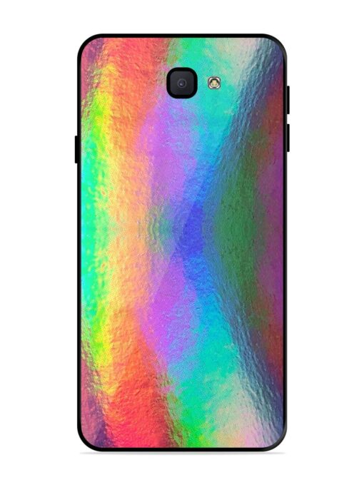 Colorful Holographic Background Glossy Metal TPU Phone Cover for Samsung Galaxy J7 Prime