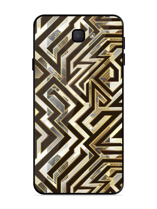 Technology Geometric Seamless Glossy Metal Phone Cover for Samsung Galaxy J7 Prime Zapvi