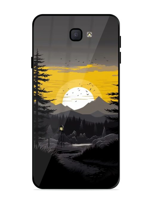 Sunset Vector Glossy Metal Phone Cover for Samsung Galaxy J7 Prime