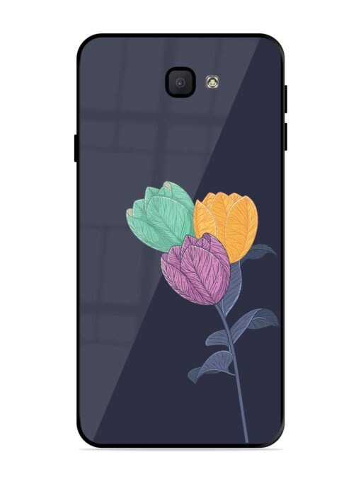 Flower Vector Glossy Metal Phone Cover for Samsung Galaxy J7 Prime