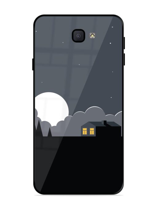 Full Moon Vector Art Glossy Metal Phone Cover for Samsung Galaxy J7 Prime