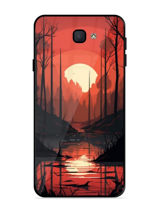 Natural Landscape Glossy Metal Phone Cover for Samsung Galaxy J7 Prime