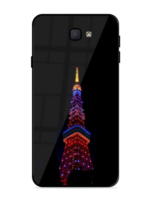 Eiffel Tower Night View Glossy Metal Phone Cover for Samsung Galaxy J7 Prime