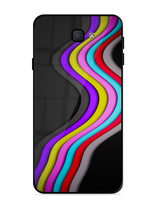 Liquid Blue Abstract Glossy Metal Phone Cover for Samsung Galaxy J7 Prime Zapvi