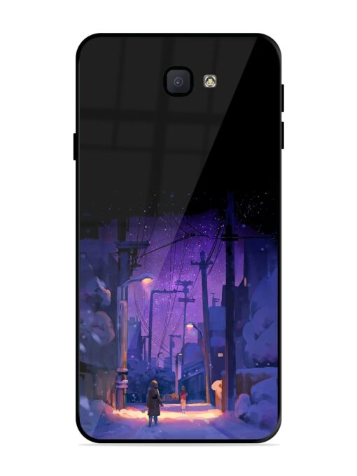 Winter Anime Art Glossy Metal Phone Cover for Samsung Galaxy J7 Prime