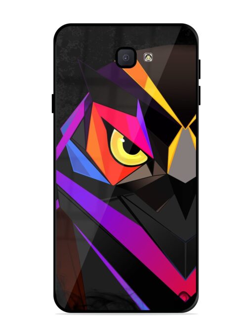 Wpap Owl Glossy Metal Phone Cover for Samsung Galaxy J7 Prime