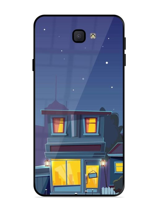 Vector Night House Glossy Metal Phone Cover for Samsung Galaxy J7 Prime