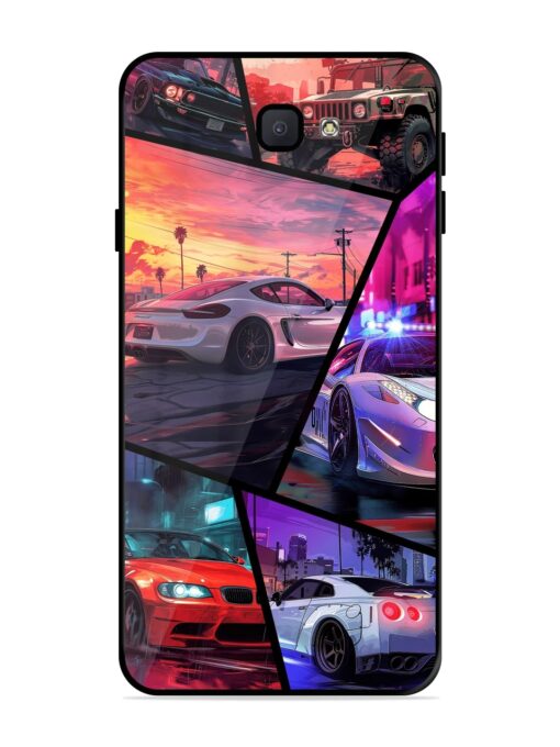 Ride In Pixels Glossy Metal Phone Cover for Samsung Galaxy J7 Prime