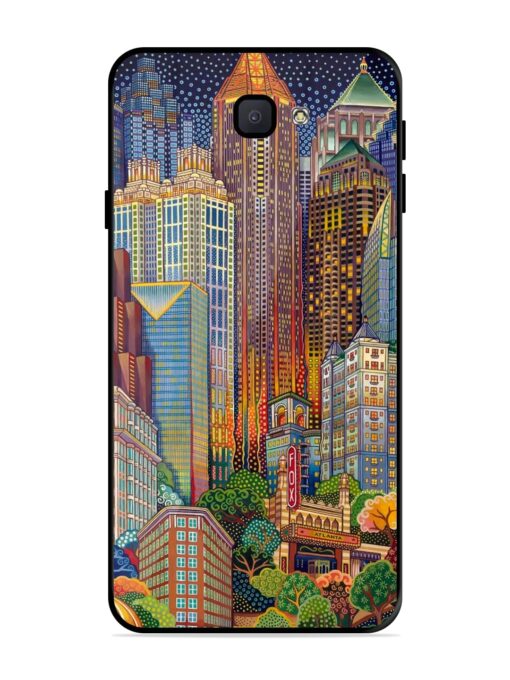 Cityscapes Art Glossy Metal Phone Cover for Samsung Galaxy J7 Prime 2