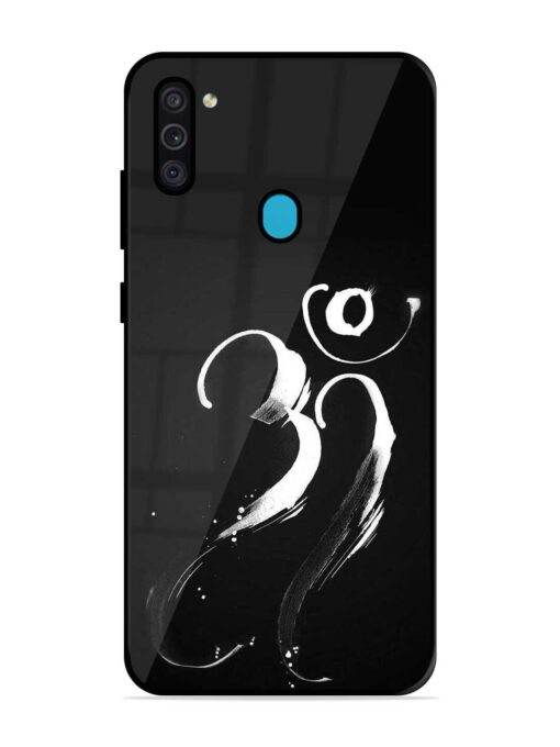 Om Logo Glossy Metal Phone Cover for Samsung Galaxy M11