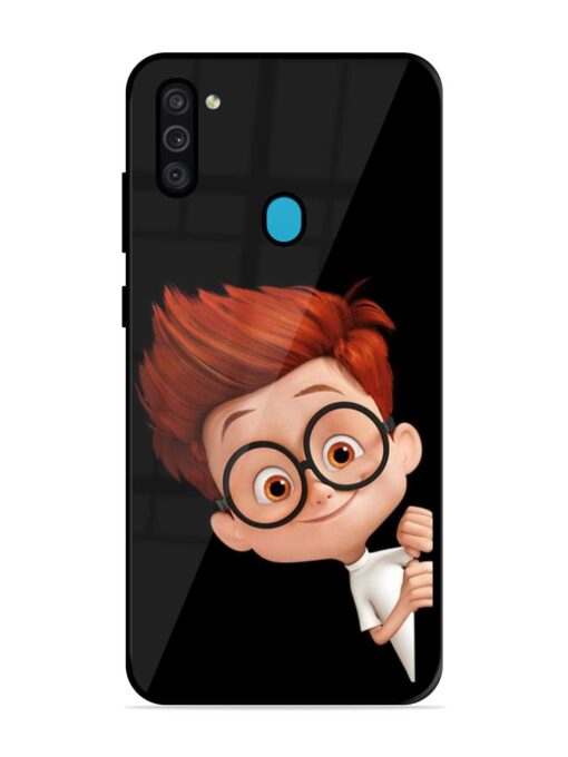 Smart Boy Cartoon Glossy Metal Phone Cover for Samsung Galaxy M11