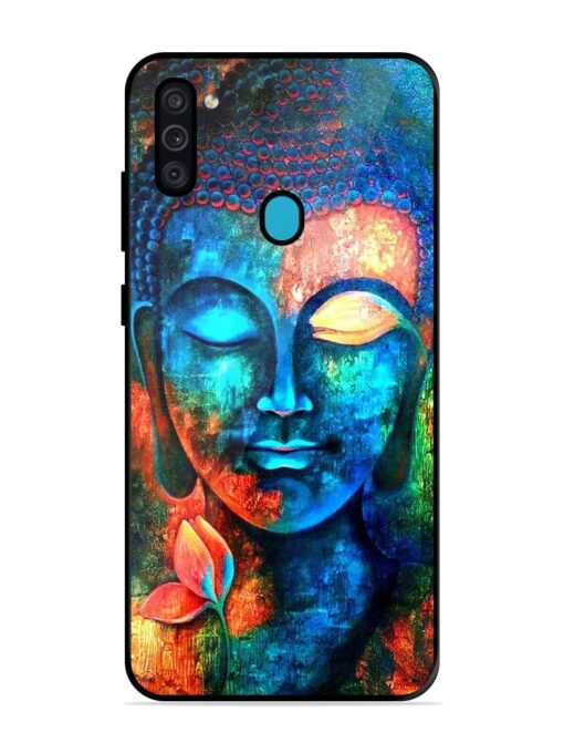 Buddha Painting Glossy Metal Phone Cover for Samsung Galaxy M11