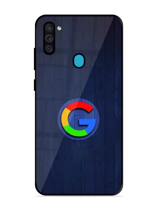 Google Logo Printed Glossy Metal TPU Phone Cover for Samsung Galaxy M11