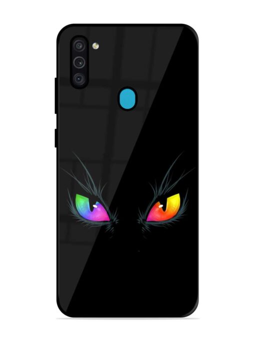 Cat Eyes Glossy Metal Phone Cover for Samsung Galaxy M11 Zapvi