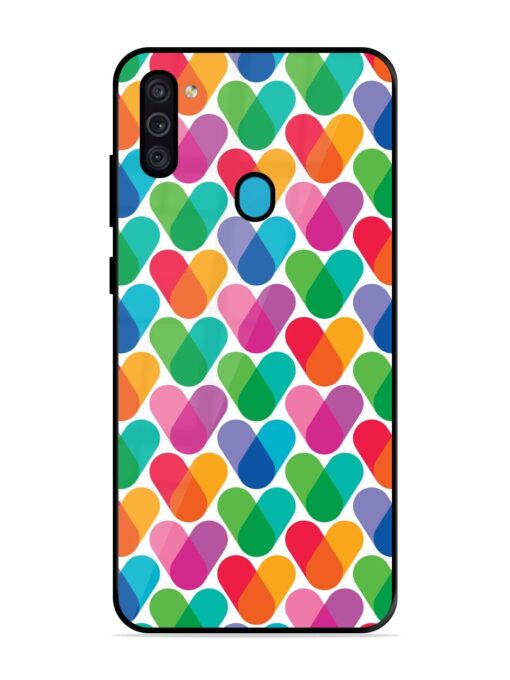 Overlapping Colors Colorful Glossy Metal TPU Phone Cover for Samsung Galaxy M11