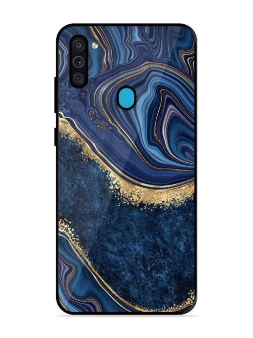 Abstract Background Blue Glossy Metal TPU Phone Cover for Samsung Galaxy M11 Zapvi