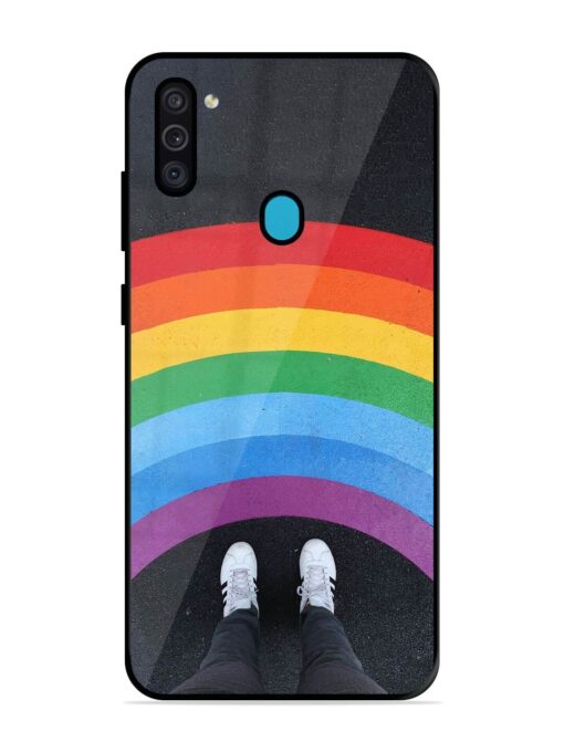 Legs Rainbow Glossy Metal TPU Phone Cover for Samsung Galaxy M11 Zapvi