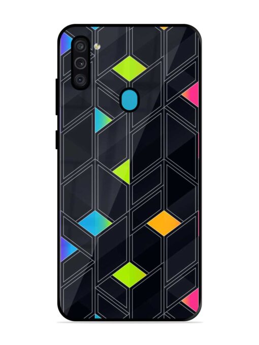 Abstract Mosaic Seamless Glossy Metal Phone Cover for Samsung Galaxy M11 Zapvi