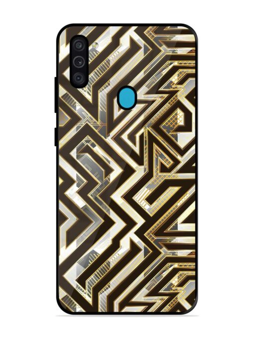 Technology Geometric Seamless Glossy Metal Phone Cover for Samsung Galaxy M11