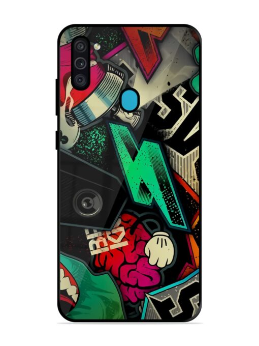 Graffiti Art Glossy Metal Phone Cover for Samsung Galaxy M11