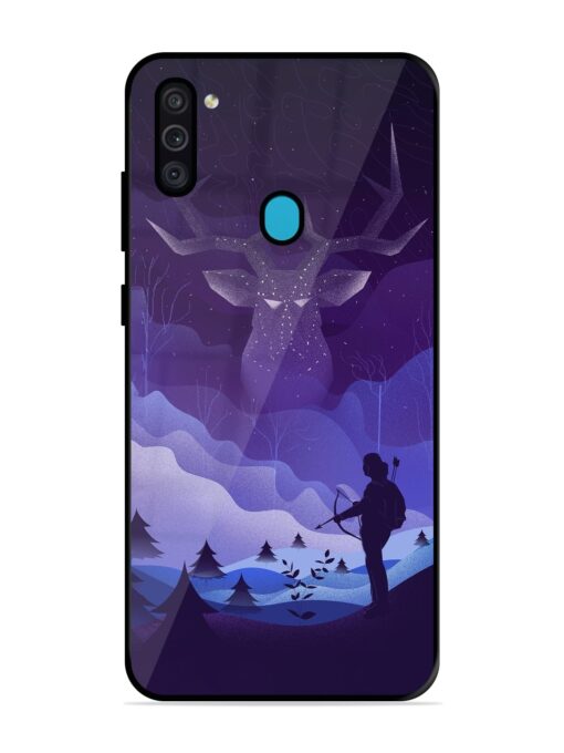 Deer Forest River Glossy Metal Phone Cover for Samsung Galaxy M11