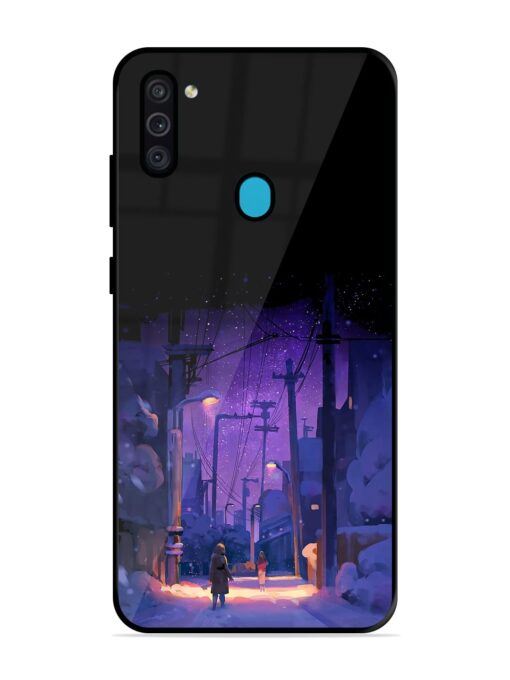 Winter Anime Art Glossy Metal Phone Cover for Samsung Galaxy M11