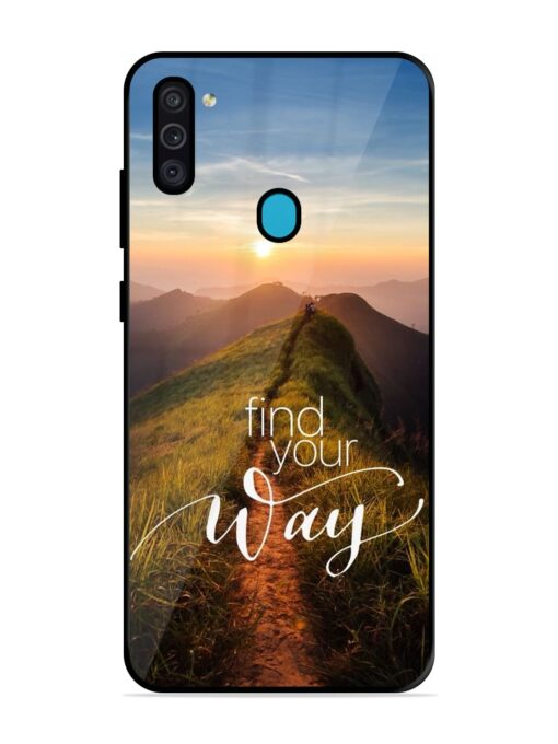 Find Your Way Glossy Metal Phone Cover for Samsung Galaxy M11