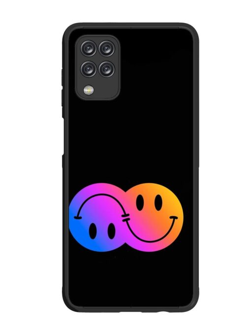 Gradient Smile Art Glossy Metal TPU Phone Cover for Samsung Galaxy M12