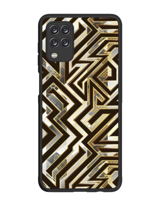 Technology Geometric Seamless Glossy Metal Phone Cover for Samsung Galaxy M12