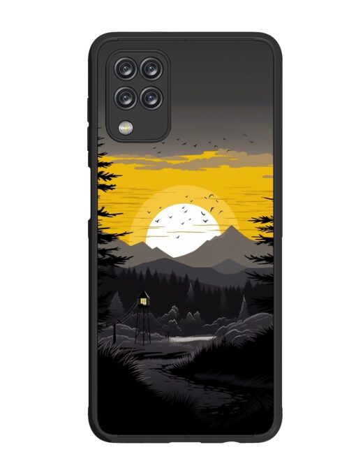 Sunset Vector Glossy Metal Phone Cover for Samsung Galaxy M12