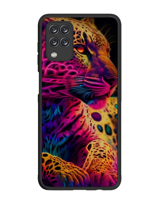 Leopard Art Glossy Metal Phone Cover for Samsung Galaxy M12 Zapvi