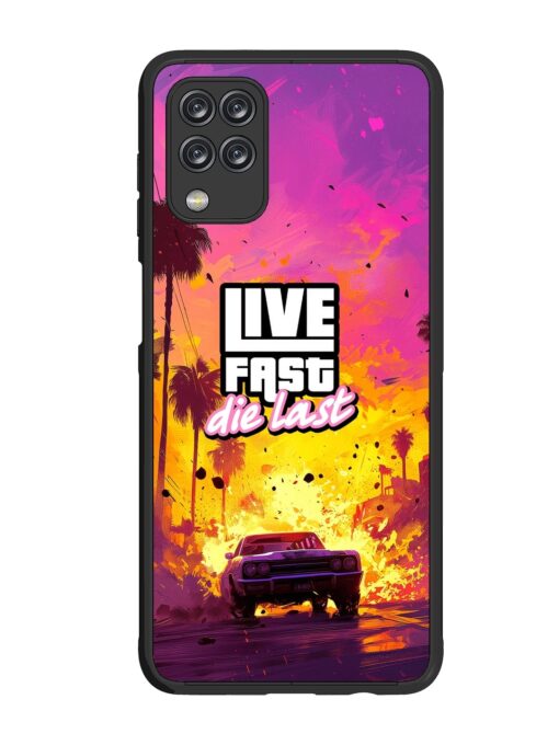 Live Fast Glossy Metal Phone Cover for Samsung Galaxy M12