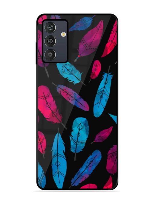 Feather Art Glossy Metal Phone Cover for Samsung Galaxy M13 (4G) Zapvi