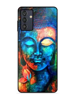 Buddha Painting Glossy Metal Phone Cover for Samsung Galaxy M13 (4G)