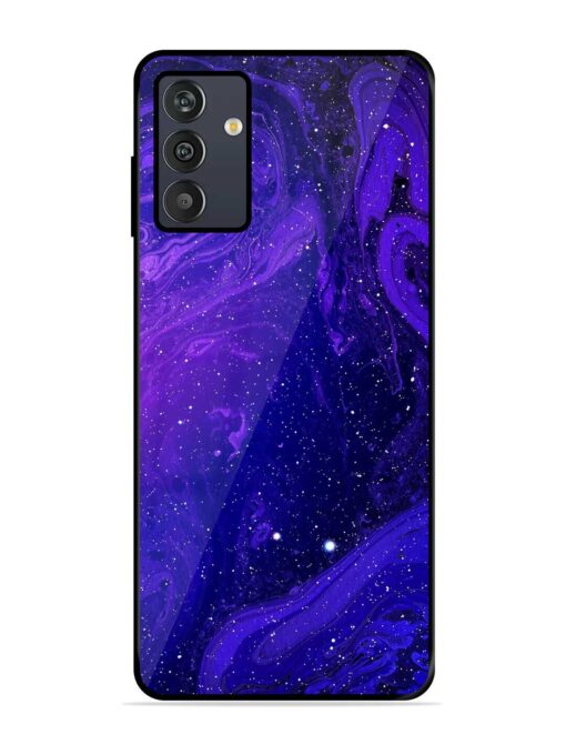 Galaxy Acrylic Abstract Art Glossy Metal Phone Cover for Samsung Galaxy M13 (4G)