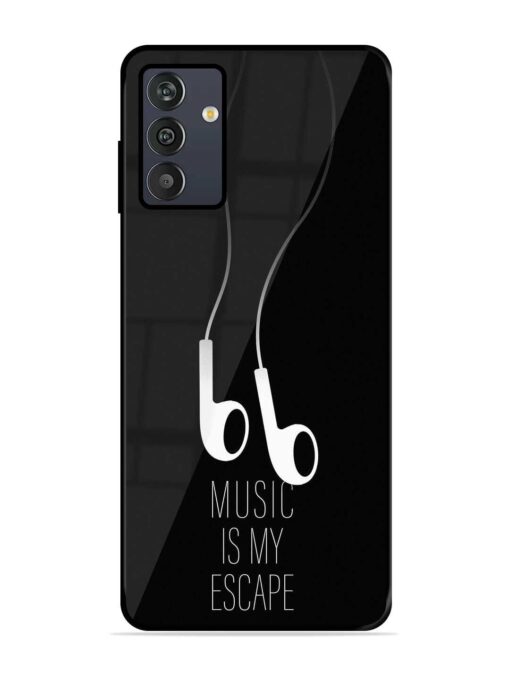 Music Is My Escape Glossy Metal Phone Cover for Samsung Galaxy M13 (4G) Zapvi