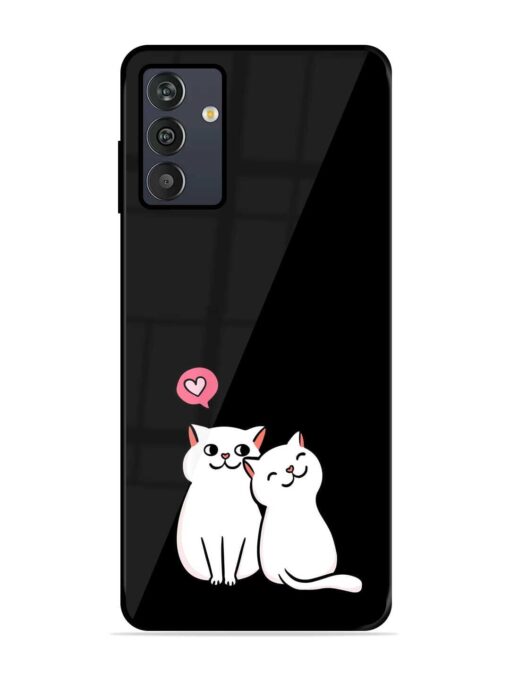 Cat Love Glossy Metal Phone Cover for Samsung Galaxy M13 (4G) Zapvi