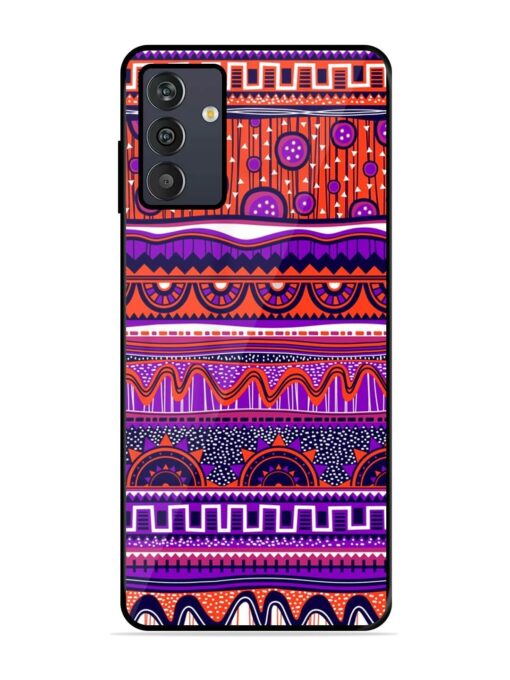 Ethnic Seamless Pattern Glossy Metal TPU Phone Cover for Samsung Galaxy M13 (4G) Zapvi