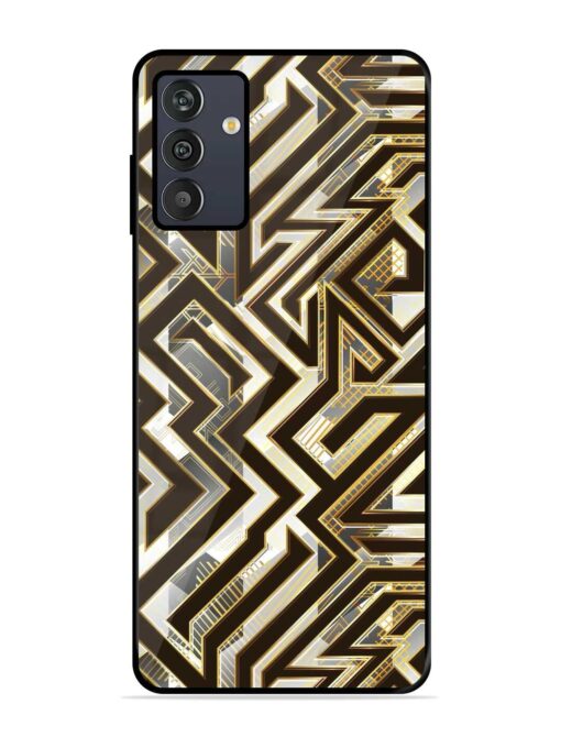 Technology Geometric Seamless Glossy Metal Phone Cover for Samsung Galaxy M13 (4G)