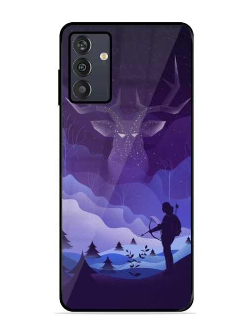 Deer Forest River Glossy Metal Phone Cover for Samsung Galaxy M13 (4G) Zapvi